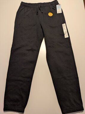 Cat & Jack Girls Joggers XL 14 Black Fleece Drawstring Pockets NWT